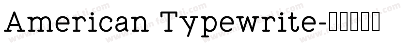 American Typewrite字体转换